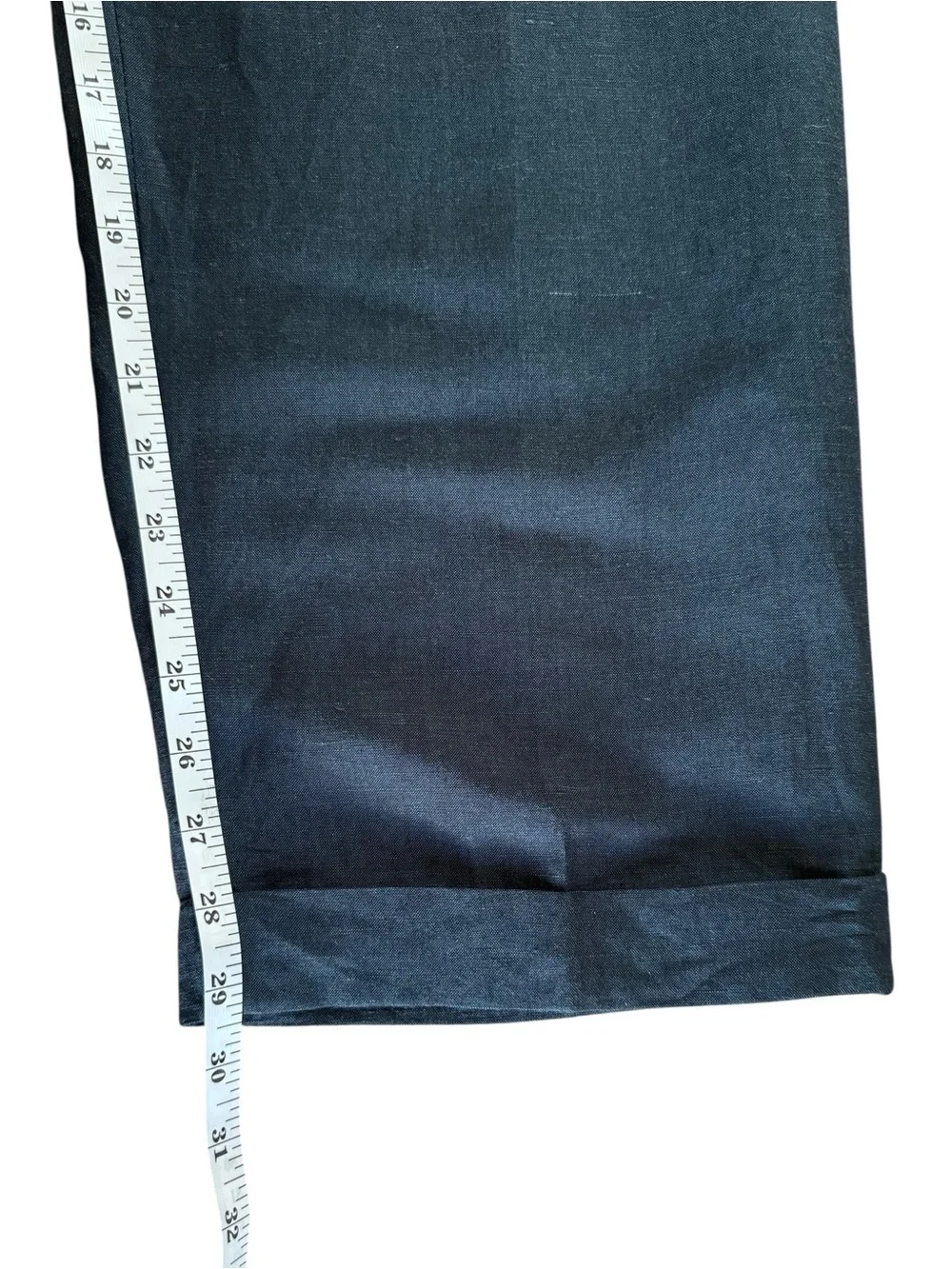 Louis Raphael Tailored Linen Blend Dress Pants Dark Navy Pleated 38x30 Classic